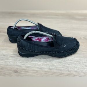 Skechers Shoes Womens Sz 7.5 Jaywalk Slip On Black Comfort Round Toe Wedge